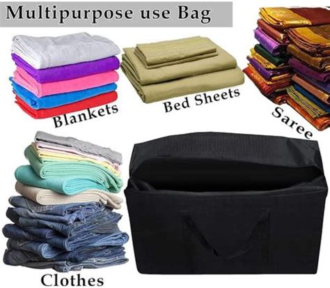 Finchclub Multipurpose Non-Woven Foldable Storage Bag with Zipper for ...