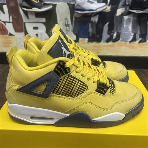 Air Jordan 4 Lightning Yellow Comes with its... - Depop