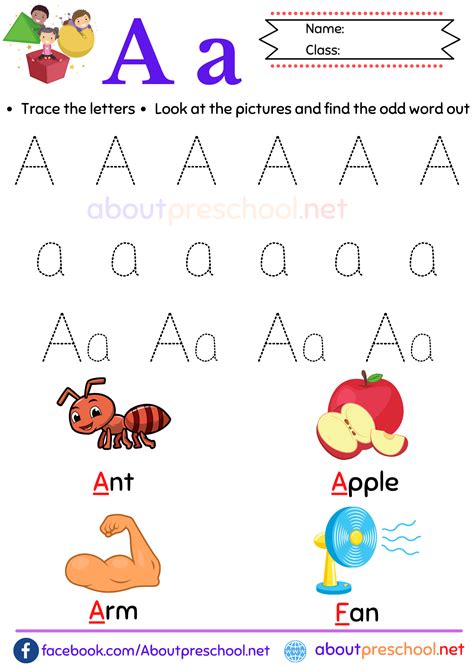 Free Printable Preschool Letter A Worksheets - About Preschool