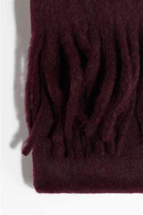Women's Burgundy Fluffy scarf | H&M IN