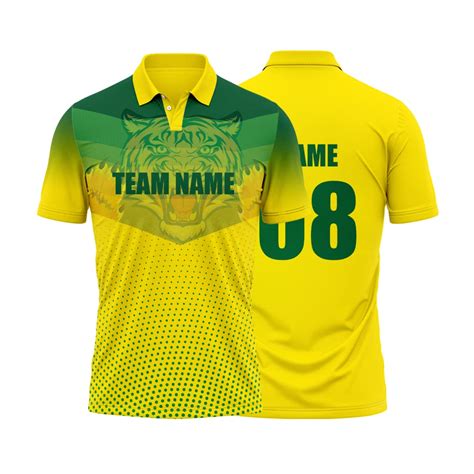 Cricket Polo Collar Sports Jersey For Men With Team Name | Desertcart INDIA