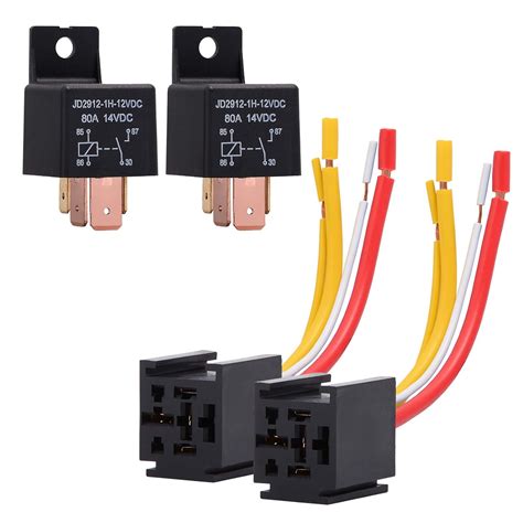 EHDIS 2pcs 80 APM 4 Pin Relay - Car Truck Motor Heavy Duty 80A 12V SPST ...