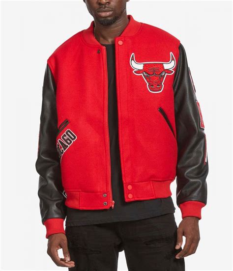 Black and Red Chicago Bulls Varsity Jacket - Jackets Masters