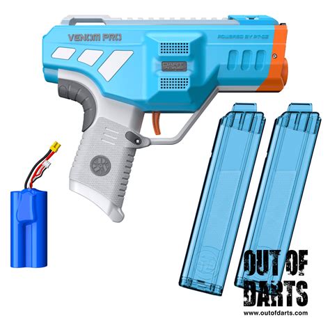 Dart Zone Max Venom Pro Flywheel Blaster | Full-Auto Rechargeable Blaster – Out of Darts