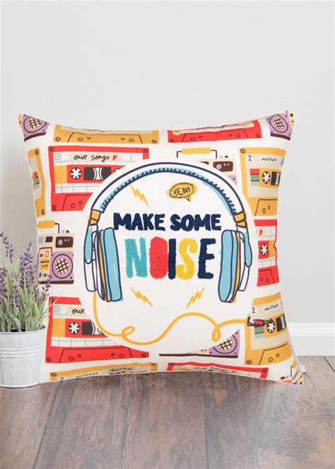 Get Make Some Noise Embroidered Cushion Cover at ₹ 1036 | LBB Shop