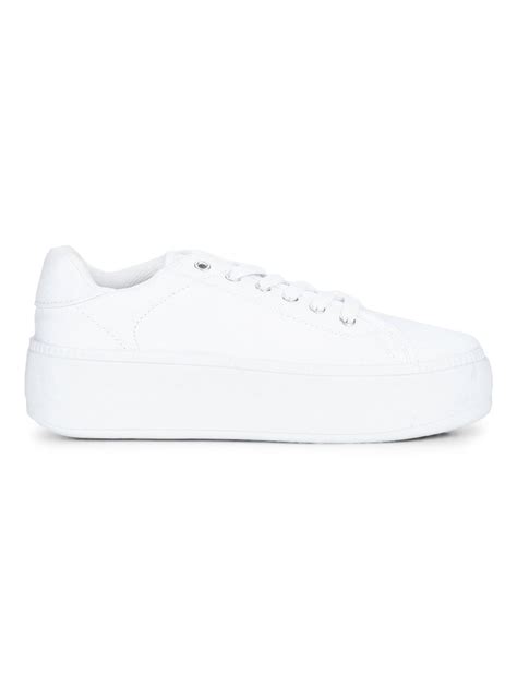 Total White Canvas Lace-Up Sneakers – Truffle Collection