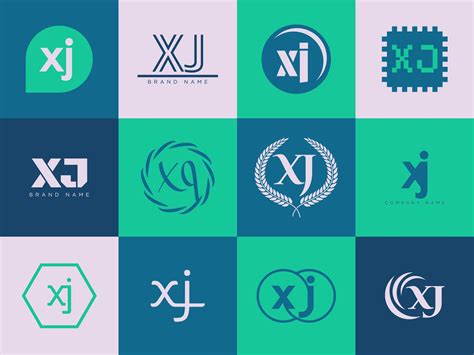 XJ logo company template. Letter x and j logotype. Set different ...
