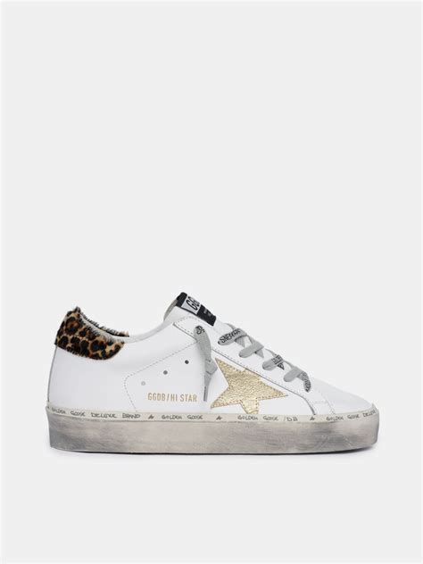 Hi Star sneakers with leopard-print heel tab | Golden Goose