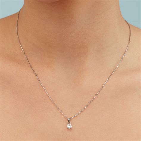 Solitaire 925 Silver Necklace - Valentine's Gift – Zavya