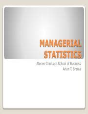 Image result for Managerial Statistics Course