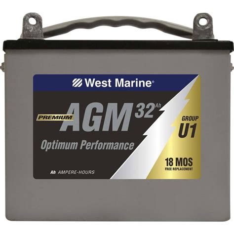 WEST MARINE Group U-1 Dual-Purpose AGM Battery 32 Amp Hours | West Marine