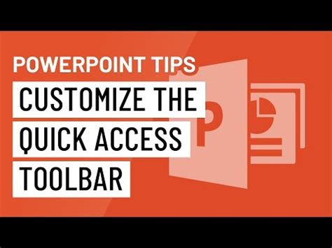 PowerPoint Quick Tip: Customize The Quick Access Toolbar Video Lecture ...