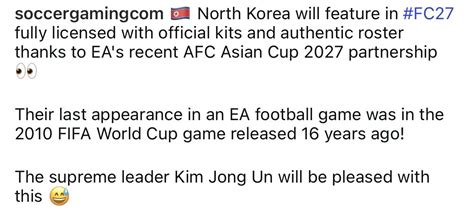 북한 축구대표팀, FC27 포함 예정 - 국내축구 - 에펨코리아