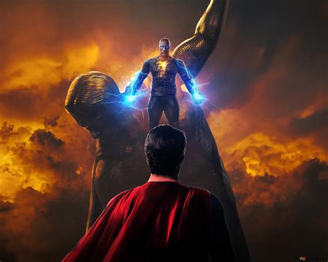 Black Adam vs Superman 4K wallpaper download