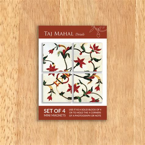 Fridge Magnet set of 4 - Taj Mahal Details – Froggmag