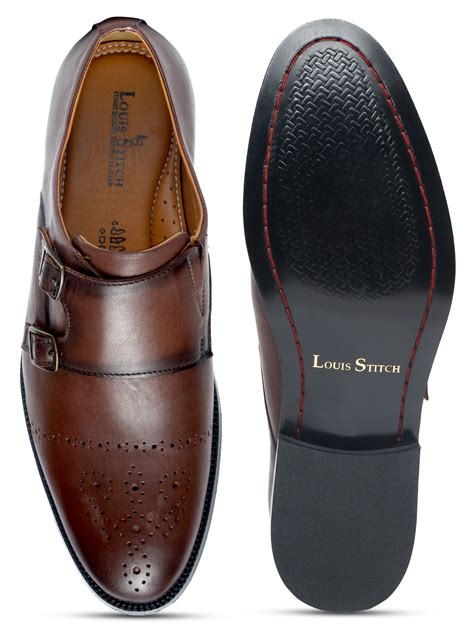 Buy Handmade Premium Italian Leather Double Monks - Louis Stitch
