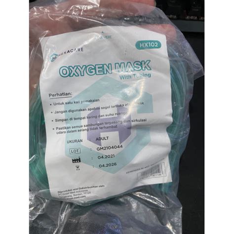 Jual HEXACARE Masker Oksigen DEWASA OXYGEN MASK WITH TUBING - Jakarta ...