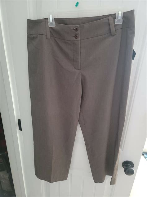 Women Dress Slacks AGB Size 12 Brown Stretch, capris nwt | eBay