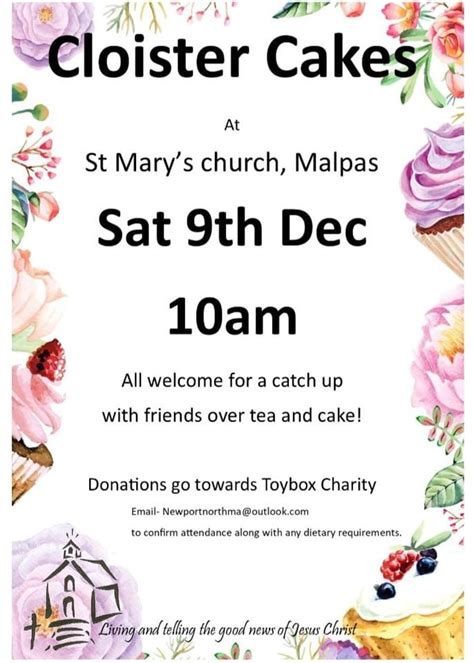 Cloister Cakes , St. Mary's Church, Malpas, Newport, December 9 2023 ...