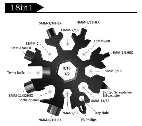 18 in 1 Snow Flake Screw Driver Multi Tool – MARINERSKART