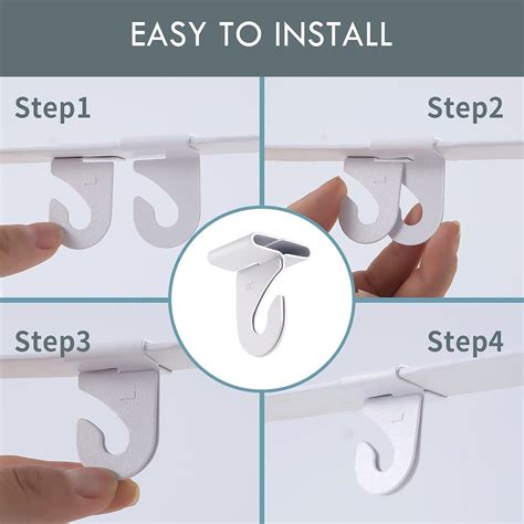 Buy Gansita 8 Pair Drop Ceiling Hooks for Hanging ,White Heavy Duty ...