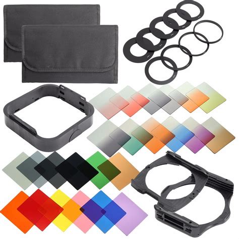 Buy QKOO Camera Lens Filters Kit: Complete 24 Piece Square Color ...