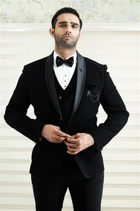 Jade Black 3 Piece Tuxedo Suit – archerslounge