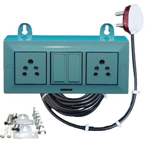Electric Extension Board with Wall Fixing Clamps,6/10 Amps,Switch ...
