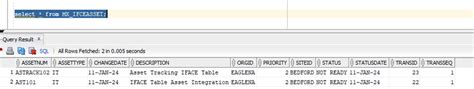 System Interface Table Example 的图像结果