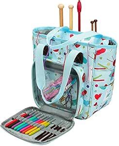 Coopay Knitting Bag Yarn Storage Organizer, Portable Craft Bag for ...