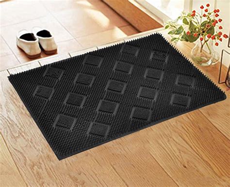 Buy IVAZA Rubber Door mat Outdoor Mat,Rubber Stud Mat, Antimicrobial ...