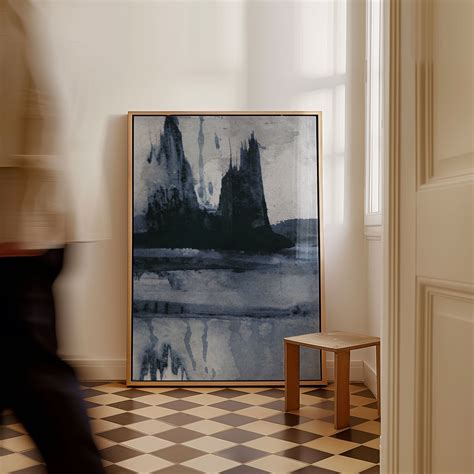 Buy Blu 3, Abstract Painting Wall Art Online at Best Price – Dessine Art
