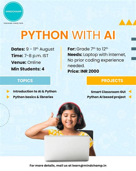 Summer Workshop for International Students - Python With AI | MindChamp