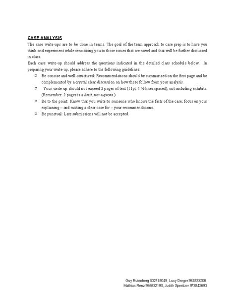 CRU case study analysis CRU case study analysis - CASE ANALYSIS The ...