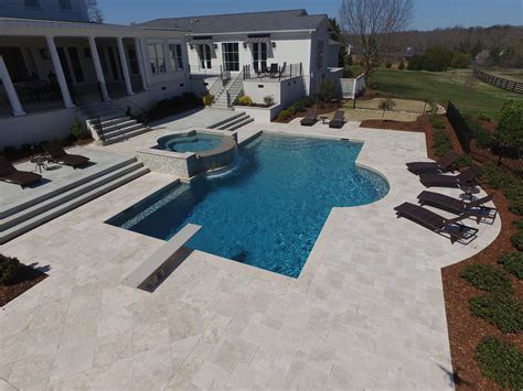 High end natural stone and premium porcelain paver project