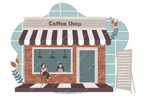 Cafe Shop Vector 的图像结果