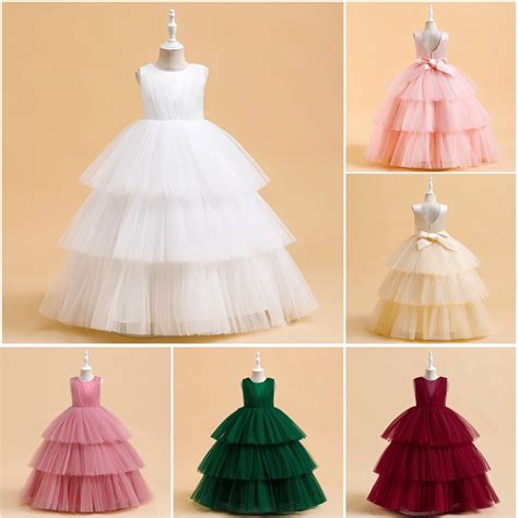 Girl′ S Gauze Cake Dress Big Children Show Pompadour Dress Formal ...