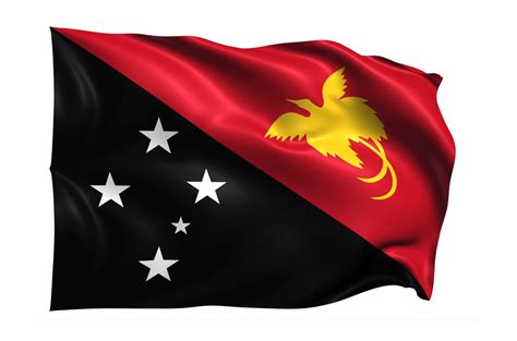 Papua New Guinea Waving flag Realistic Transparent Background 15309660 PNG