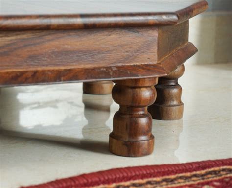 Buy Handcrafted Wooden Pooja Chowki for Home Worship