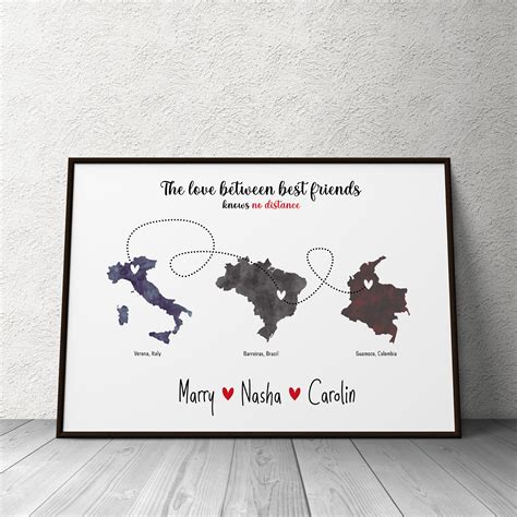 Long Distance Friendship Gift, Gift for Friend, Long Distance ...