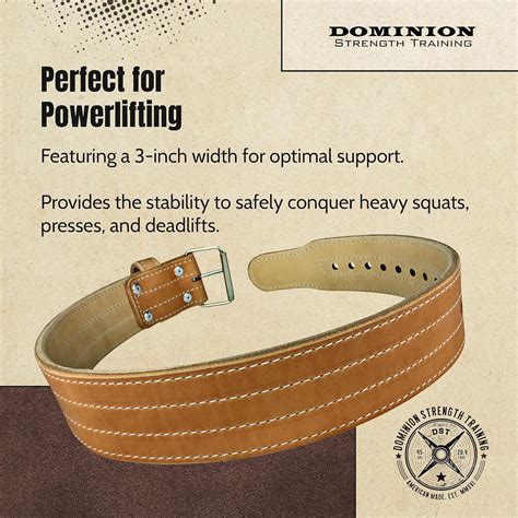DominionStrengthTraining Double Ply Leather Weightlifting Belt ...