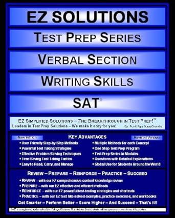 Buy Verbal Section Writing Skills: Sat (EZ Test Prep) Book Online at ...