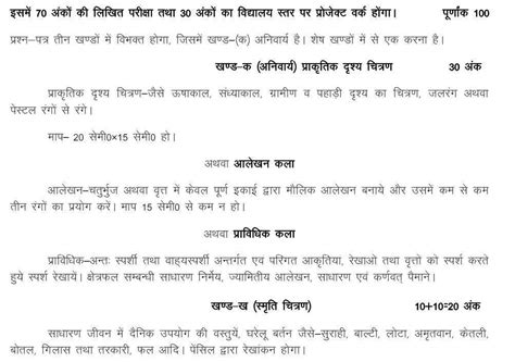 UP Board Class 10 Art (Drawing) Syllabus 2025: Download UPMSP 10th Art ...