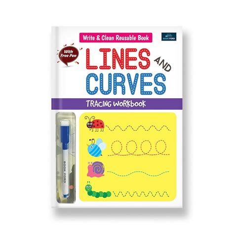 Buy Lines and Curves Write and Clean Reusable Book for kids, Childrens ...