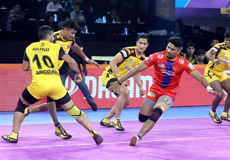 Pro Kabaddi League 2019: Telugu Titans and UP Yoddha play out a tightly ...