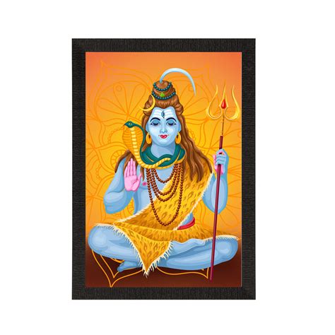 Lord Shiva Satin Matt Texture UV Art Painting - eCraftIndia Online