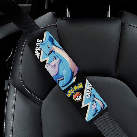 Custom Lapras Pokemon Car Seat Belt Covers - Unique Anime Car Accessories - AnimeBape
