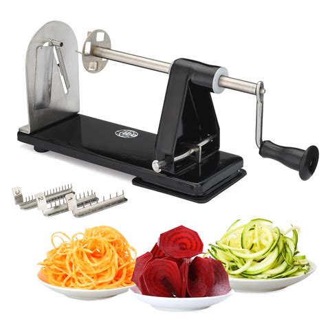 ICO 3-Blade Steel Spiralizer for Vegetables, Courgette Spiralizer ...
