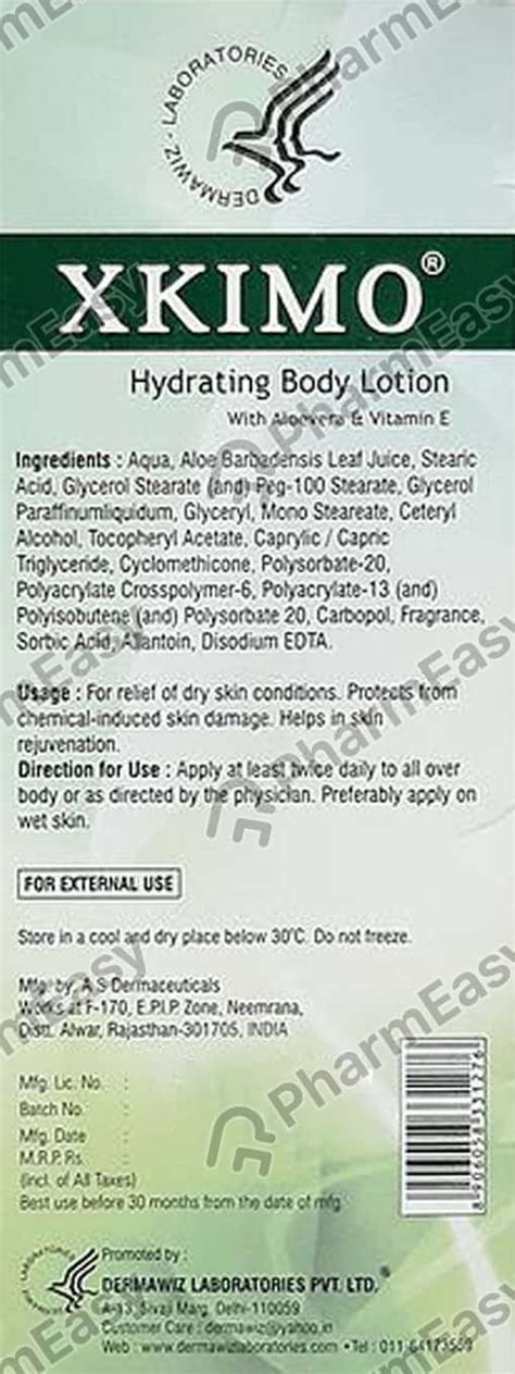 Buy XKIMO HYDRATING BODY LOTION 150ML Online & Get Upto 60% OFF at ...