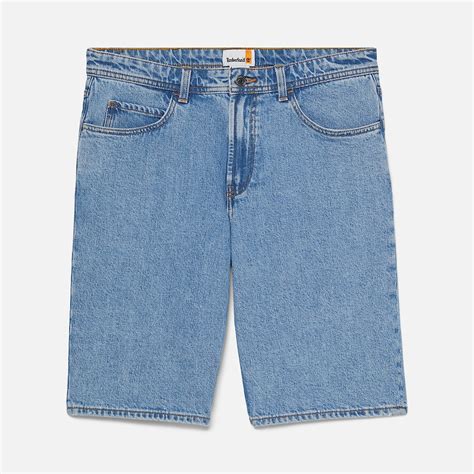 Denim Shorts for Men in Light Blue